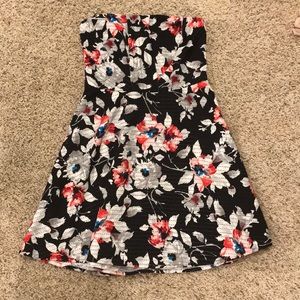 Floral Strapless Dress